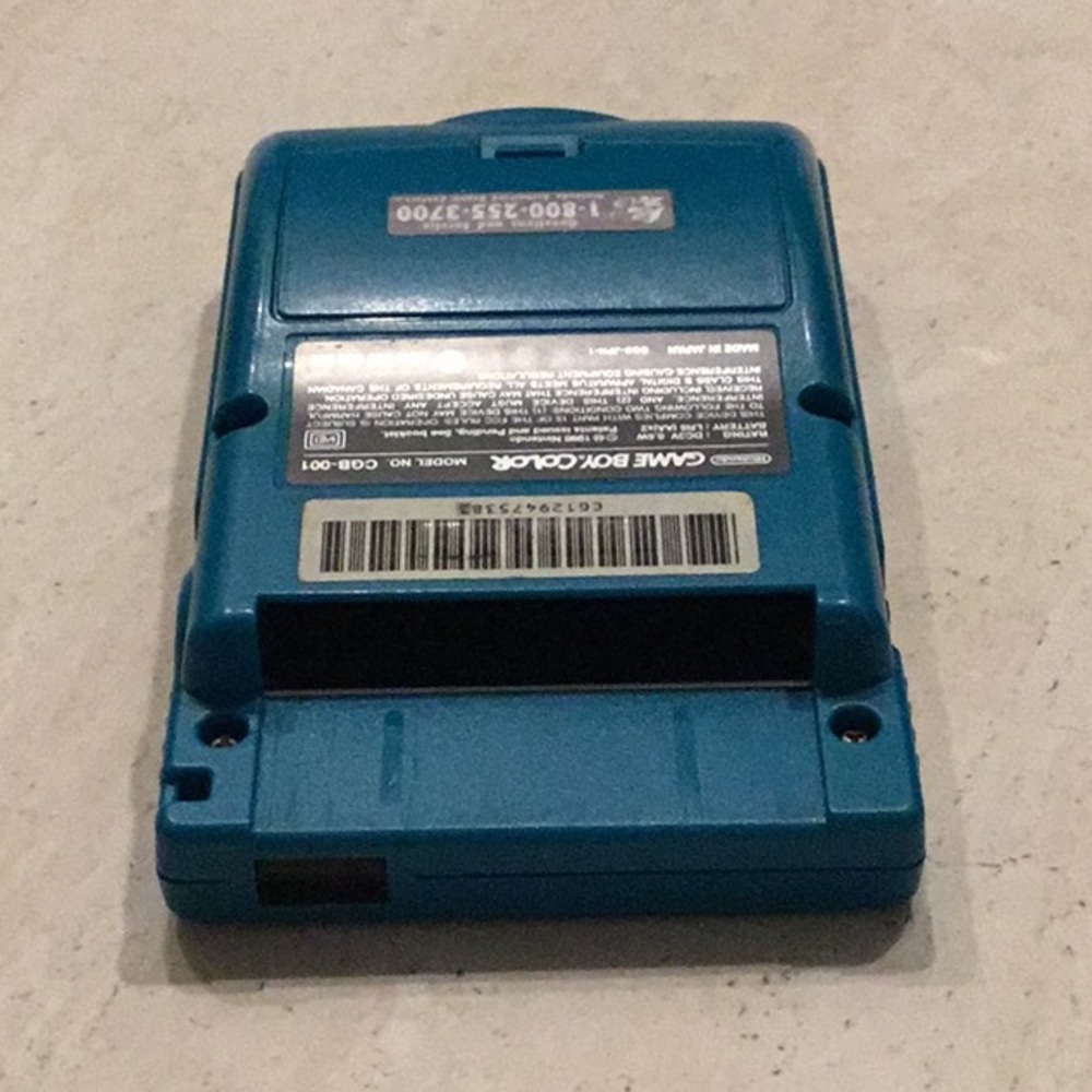 Nintendo Gameboy Color Console System Teal Blue Handheld Game Boy Authentic - Picture 13 of 16